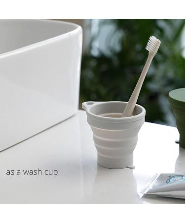 Digjobk Pink Collapsible Toothbrush Mug | Retractable Silicone Travel Cup | Portable Mini Tea & Coffee Cup with Lid - Buy Online on GoSupps.com