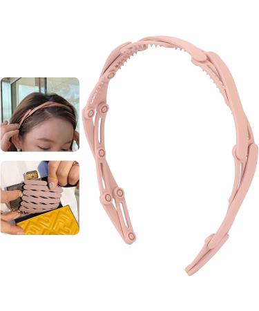 Retractable Folding Headbands Adjustable Pocket Non Slip Headpieces Compact Hair Hoops Hair Accessories for Girls Women (Light Pink) - Buy Online on GoSupps.com