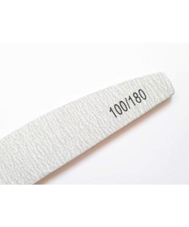 6X Nail Files Zebra Half Moon Shape Mixed Grit Double Sided Emery Board Pro File - Buy Online on GoSupps.com