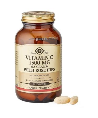 Solgar Vitamin C with Rose Hips 1500 mg 90 Tablets