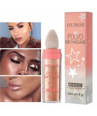 Face Powder - Body&Face Highlighter Powder Stick | Three-Dimensional Powder Makeup Brighten Makeup Blusher for Face&Body&Hair 9g Brown