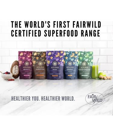 Aduna Advanced Superfood Mind Blend | 100% Organic Powder for Smoothies/Shakes & Yoghurt | 250g Resealable and Recyclable Pack - Buy Online on GoSupps.com