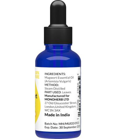 Mugwort Essential Oil 30ml - Pure & Natural Aromatherapy with Pipette Dropper | Shop Internationally - Buy Online on GoSupps.com