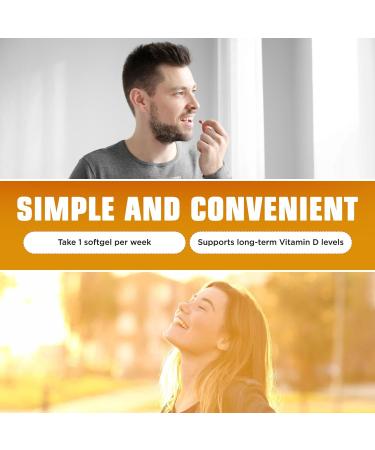 Nivagen Weekly-D Vitamin D3 50 000 IU (Cholecalciferol) | Once-Weekly High Potency Softgels | 12 Softgels | Supports Bone Muscle & Immune Health | Easy to Swallow | Non-GMO Gluten Free | Made in USA - Buy Online on GoSupps.com