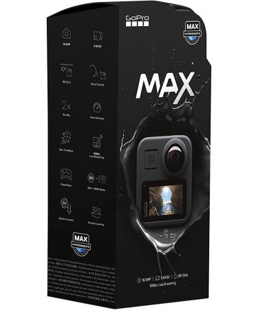 GoPro MAX 360 Waterproof Camera 5.6K30 HD Video Touch Screen 16.6MP Photos Live Streaming Stabilization + Carrying Case - Buy Online on GoSupps.com