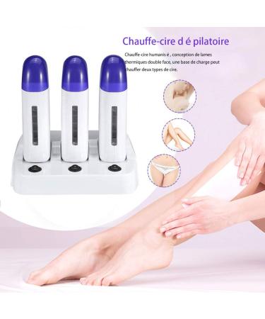 Professional Nynel Triple Wax Warmer Roll On Epilator - 3 Wax Cartridges for Effortless Hair Removal - Buy Online on GoSupps.com