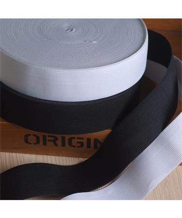 2 Pack 10 Yard 1.5 Inch Sewing Elastic Band - Heavy Stretch Braided Elastic for Pants, Waistband, Wigs, Skirts - Black & White - High Elasticity for DIY Projects - Buy Online on GoSupps.com