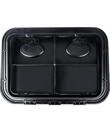 SmartMarine 17.3x12.4 Black Rectangle Deck Access Hatch - Boat Deck Lid for Marine Vessels - Buy Online on GoSupps.com