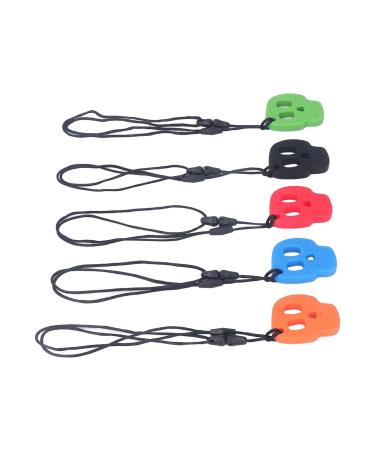 Xhtllo Skull Shape Chewing Chains - 5 Silicone Mouth Engines for Sensory Children | Anti-Anxiety & ADHD Relief | Stylish & Versatile Chewing Toys - Buy Online on GoSupps.com