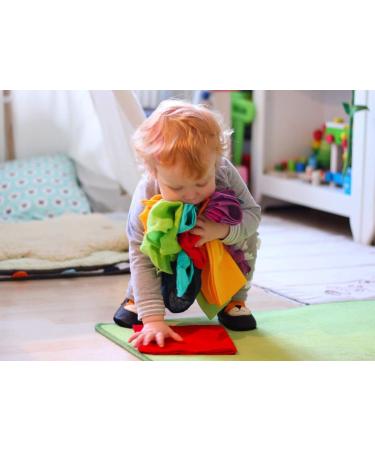 Divata Bunte Mini Mulltche 6er Set - Oeko-Tex Certified Baby Spitting Towels 35x35 cm Colorful Baby Washcloths for Girls - International Shipping - Buy Online on GoSupps.com