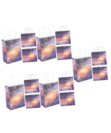 JECOMPRIS 80 Pcs Portable Paper Bag Space Bag Party Favor Bags for Kids Birthday Paper Goodie Gift Bags Outer Space Favor Bags Party Boxes Party Bags Printing Child Shopping Bag 1 count (Pack of 1) As Shownx5pcs