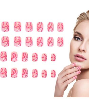Press On False Nails White Short Fake Nails Cute Stick On Short Fake Nails Press On Design Nails Artificial Full Stick On Nails Full Acrylic Nails - Buy Online on GoSupps.com