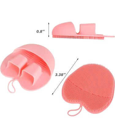 Soft Silicone Facial Cleansing Brush Set for Pore Cleansing and Blackhead Removal - Pack of 3 (Pink, Blue, Green) - Buy Online on GoSupps.com