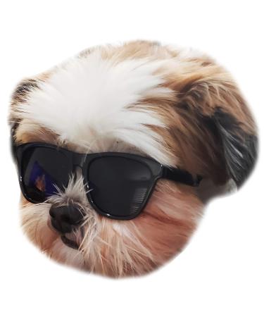 G014 Dog Pet 80s Sunglasses Goggles for Small Dogs up to 15lbs (Black)