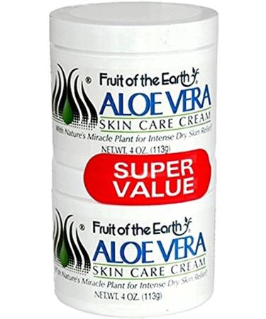 Fruit of the Earth Aloe Vera Cream - 4Oz Each X 2 Pieces