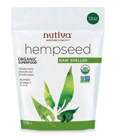 Nutiva Organic Hempseed, Raw Shelled, 12 Ounce