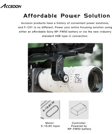 Accsoon F-C01 Wireless Follow Focus | Precision Control for Cinematic Filmmaking - Buy Online on GoSupps.com