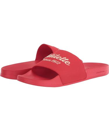 adidas Adilette Slides Sandal - Vivid Red/Wonder White - Size 12 Women/11 Men - Buy Online on GoSupps.com