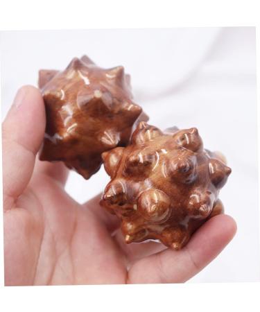 Frcolor Massage Ball - Lacrosse Acupressure & Trigger Point Roller for Deep Tissue Relief | Yoga & Muscle Massage Device (5x5cm Brown) - Buy Online on GoSupps.com