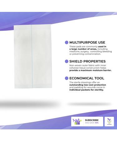 Dukal Abdominal Pads. Pack of 25 Non-Sterile ABD Pads 10 x 12. Highly Absorbent Pads for Wound Padding and Protection. Wound Dressing with Sealed Edges 5944 - Buy Online on GoSupps.com