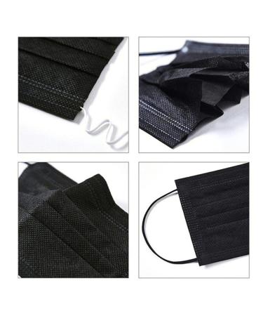 Kids Disposable Black Face Masks - 50 Pcs for Ages 4-12 | Breathable & Safe Toddler Masks - Buy Online on GoSupps.com