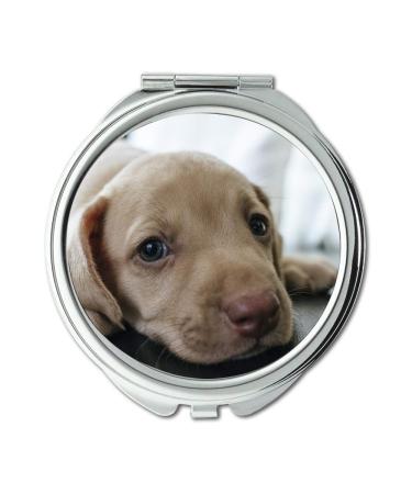 YENDOSTEEN Mirror Travel Mirror Dog Puppy Blue Eyes Blue Eye Pet Look Cute Pocket Mirror portable mirror