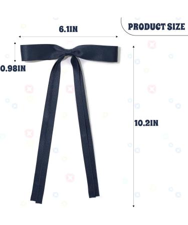Ambesi Ribbon Hair Bow Hair Clips Black Red Milky White Navy Blue Hair Clip Tassel Bow for Women Girl Long Tail French Bow Hair Barrette Accessories Gift for Birthday/Party/Show/Christmas black+red+milky white+navy blue - Buy Online on GoSupps.com