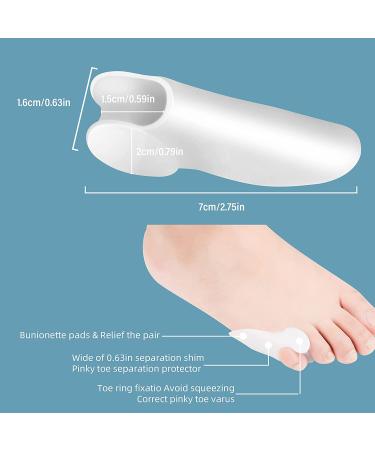 Pinky Toe Gel Bunion Protector & Separator for Pain Relief - DYKOOK Tailors Bunions, Corns, Calluses, and Blisters - Soft Gel Toe Spacers - Buy Online on GoSupps.com