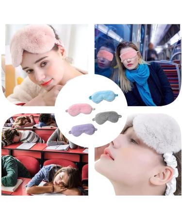 4 Pcs Plush Eye Masks - Comfortable Sleep Shades for Travel - Elastic Sleep Masks with Strap - Buy Online on GoSupps.com