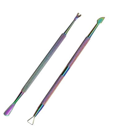 Cuticle Pusher Nail Polish Remover tool Stainless Steel Manicure Tool Set Gel Nail Polish Peeler Scraper Nail Care Stick Pedicure Kit for Fingernail and Toenail RONAVO Color Gradient - Buy Online on GoSupps.com