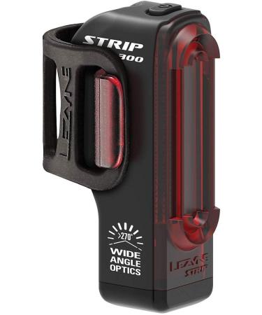 LEZYNE Strip Drive Pro Bicycle Taillight, Very Bright 300 Lumens LED, 53 Hour Runtime, 10 Output Modes, USB Rechargeable, High Performance Rear Bike Light Black