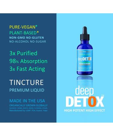 DeepDetox 2oz Plant-Based Cleanse & Detox Support | Liver & Gut Health | Natural Herbal Fibers | Vegan Liquid Supplement - Buy Online on GoSupps.com