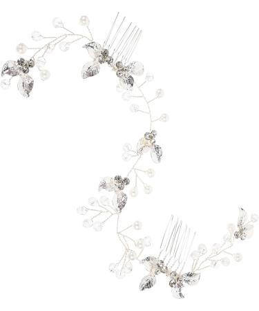 FRCOLOR Hair Comb Accessory alloy manual Miss plastic twist flower European and American headgear gold hair pin gold hair clip wedding Hair piece gold hair leaf Hair Wedding Headpiece - Buy Online on GoSupps.com