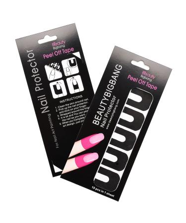 BEAUTYBIGBANG Plastic Nail Polish Protector - 100 Piece Disposable Nail Art Sticker Tape - Buy Online on GoSupps.com