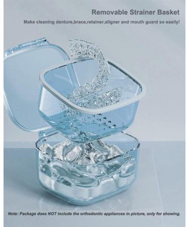 Absbas Dentures Cleaning Bath Set | Complete Kit for Invisible Braces & Dentures - Includes Brush Basket & More - Ideal for Home & Clinic Use - Buy Online on GoSupps.com