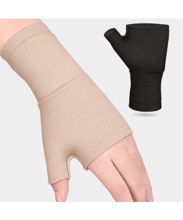 Wrist Thumb Support Sleeve - Compression Gloves for Carpal Tunnel Therapy | Fingerless Sports Wrist Brace | S Size 25x7x1cm - International Shipping Available - Buy Online on GoSupps.com