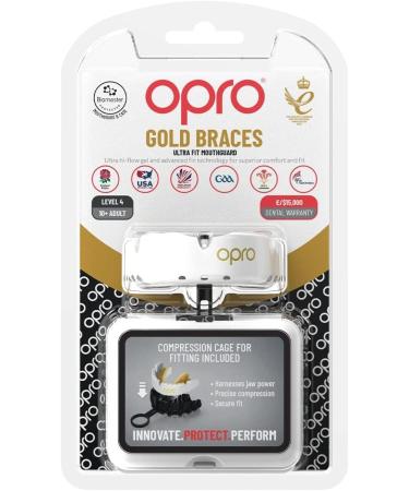 OPRO Gold Level DASS Control Mouthguard | Premium Sports Mouth Protection for Boxing Handball Martial Arts & Hockey - White - Buy Online on GoSupps.com