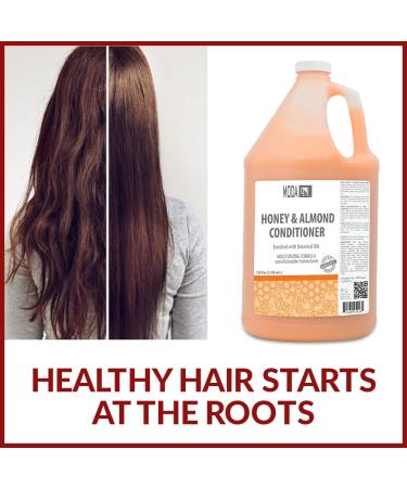 MODA Moisturizing Conditioner - Honey Almond - 128 Oz | Strengthens Hydrates & Adds Volume for All Hair Types - Buy Online on GoSupps.com