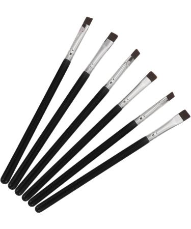 Healeved 24 Pcs Flat Eyebrow Brush Eyeshadow Brush Eyebrow Eyeliner Flat Makeup Brush Artificial Fiber Black - Buy Online on GoSupps.com