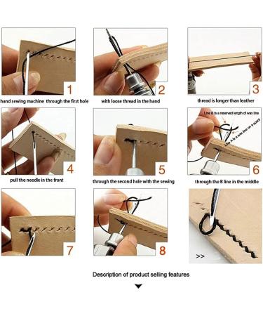 Sewing Awl Repair Stitching Tools for Handmade Leather Crafts - Heavy Duty DIY Tool Set for Bags, Shoes, and Belts Repair - Buy Online on GoSupps.com