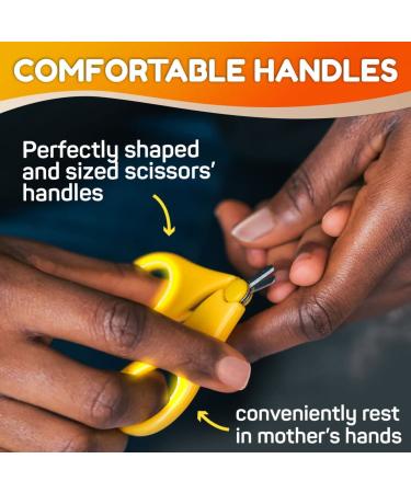 Baby Nail Scissors for Newborn, Infant, Toddler, Kids - Yellow Baby Manicure Fingernail Care - Buy Online on GoSupps.com