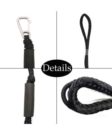 Bungee Dock Lines for Boats - Stretchable Dock Rope with Hook & Foam Float 4-5.5 ft (2 pcs) 2 pack - Buy Online on GoSupps.com