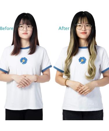 Dodoing Clip-In Hair Extensions - 4 Pieces 11 Clips Curled & Thick Ash Blonde Mix - 61 cm Double Brawl for Women | Shop Now! - Buy Online on GoSupps.com