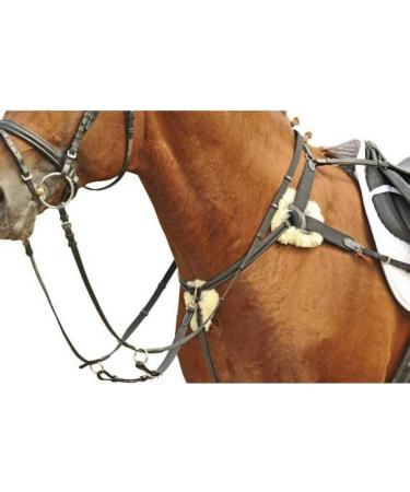 Buy HKM Brown Lambskin Lined Breastplate with Martingale - Top Quality Equestrian Gear for International Shipping - Buy Online on GoSupps.com