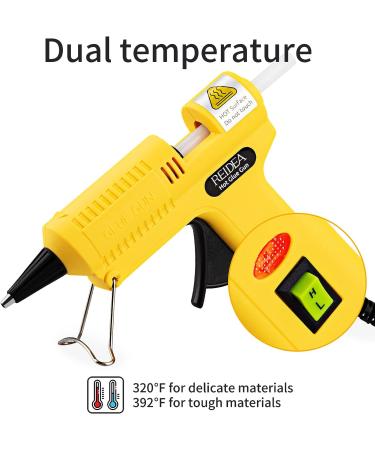 REIDEA Mini Hot Glue Gun Fast Heating for DIY Arts & Crafts - Home Repairs - Card, Plastic, Wood, Glass & Fabric - Yellow - Buy Online on GoSupps.com