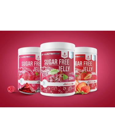 All-Nutrition Sugar Free Cherry Jelly - Low-Calorie Dessert - Only 25kcal per Portion - Delicious Low-Cal Sweets - 350g - Buy Online on GoSupps.com