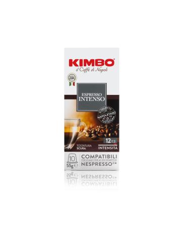 Kimbo Intenso coffee capsules compatible with Nespresso 10 packs of 10 capsules (100 capsules in total)