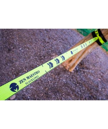 Zen Maestro 65ft Slackline Kit with Protectors & Optional Training Line - Outdoor Backyard Fun for All with Carry Bag and Instruction Booklet - Buy Online on GoSupps.com
