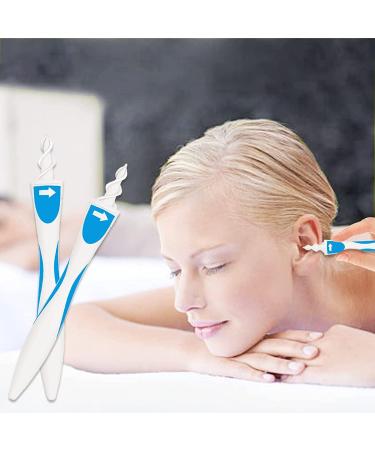 Q Grips Spiral Earwax Removal Tool Kit - Reusable & Safe Ear Cleaner with 16 Soft Heads - For Adults & Kids (Light Blue) - Buy Online on GoSupps.com