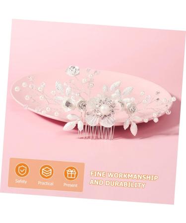 FRCOLOR Flower Comb Crystal Bridal Rhinestone Decor Bridal Hair Accessory Wedding Hair Comb Headpiece for Bride White Decor Hair Jewelry Rhinestone Accessories Bridesmaid Elegant - Buy Online on GoSupps.com